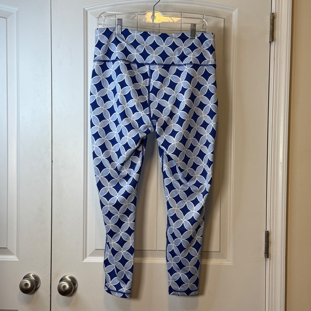 Crown & Ivy Curvy Geometric Activewear Leggings Plus Size 1X High Rise Workout - Picture 3 of 10